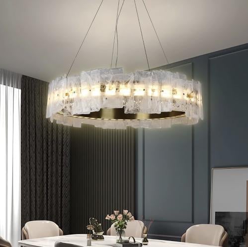 ثريا مودرن ذهبي لون الإنارة 3 إضاءات قطر 80 سم 55...