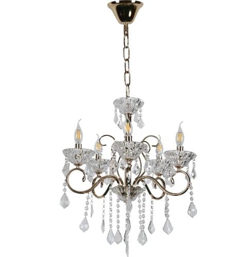 ثريا شمعدان ذهبي فاخر 5 لمبات