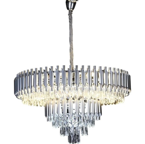 ثريا كريستال دورين فضي قطر 80 سم