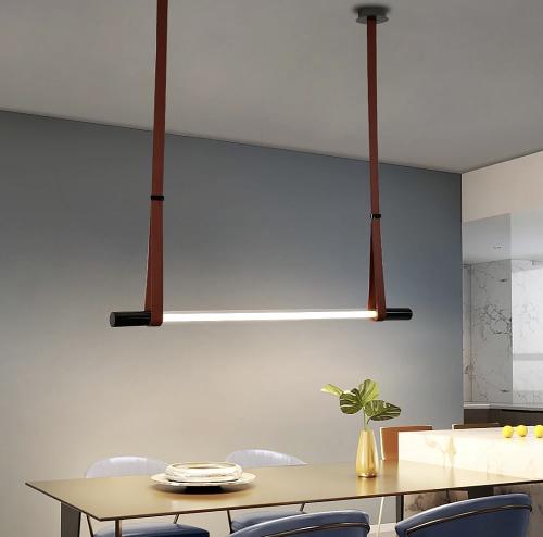 نجف مودرن أسود إضاءة أصفر 18 واط قطر 140 سم