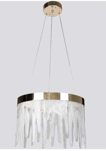 ثريا مودرن ذهبي فاخر لون الإنارة أصفر 42 واط قطر 4...