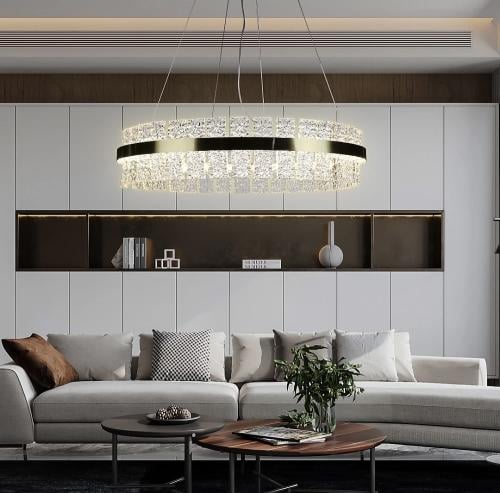 ثريا مودرن ذهبي لون الإنارة 3 إضاءات قطر 80 سم 95...