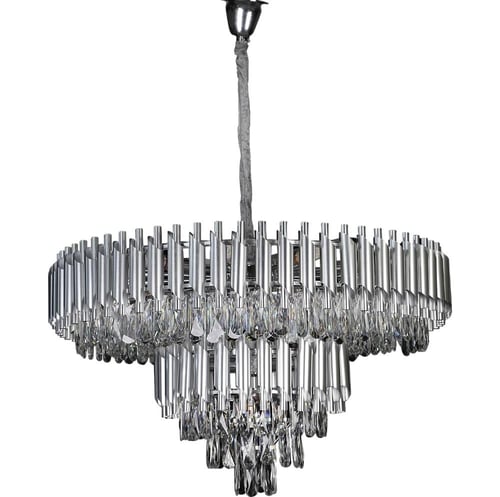 ثريا كريستال دورين فضي قطر 80 سم