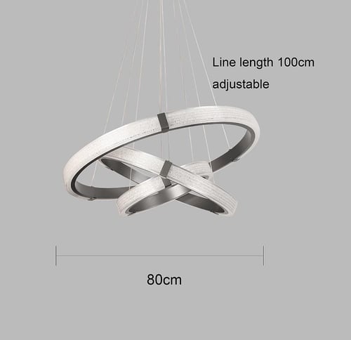 نجف مودرن أسود 3حلقات 3 اضاءات 225 واط