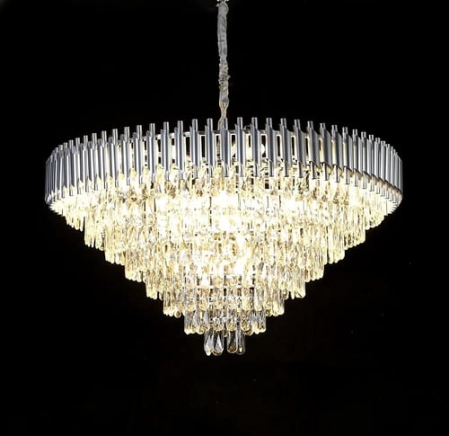 ثريا كريستال فضي قطر 100 سم