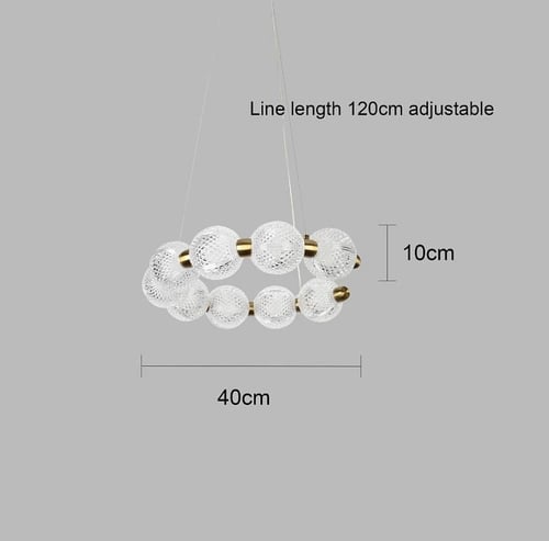 ثريا مودرن ذهبي لون الإنارة 3 إضاءات قطر 40 سم 15...