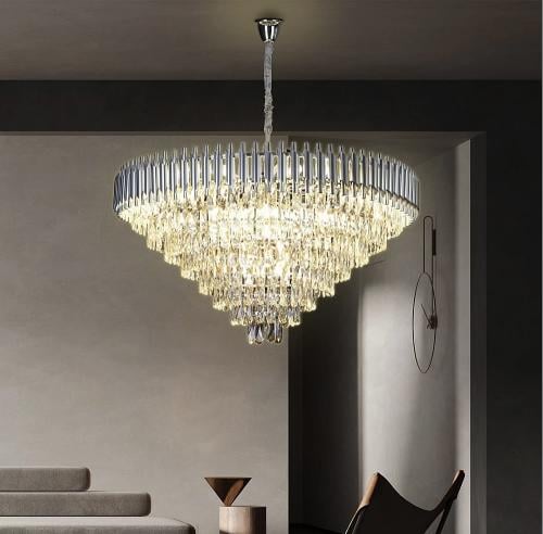 ثريا كريستال فضي قطر 100 سم