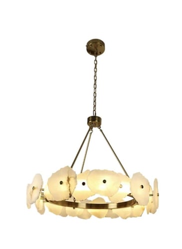 ثريا مودرن ذهبي رخامي لون الإنارة 3 إضاءات قطر 16....