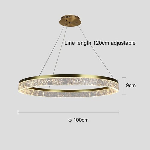 ثريا مودرن ذهبي زيتي 3 اضاءات 42 واط قطر 100 سم