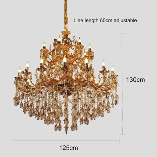 ثريا شمعدان دورين ذهبي فاخر قطر 125 سم