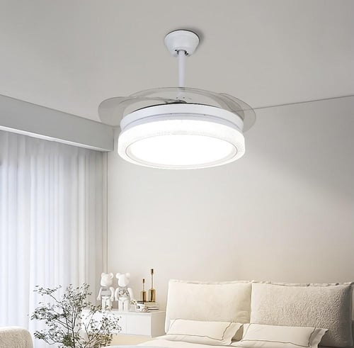 مروحة السقف القابلة للطي أبيض لون الانارة 3اضاءات...