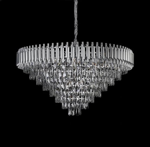 ثريا كريستال فضي قطر 100 سم