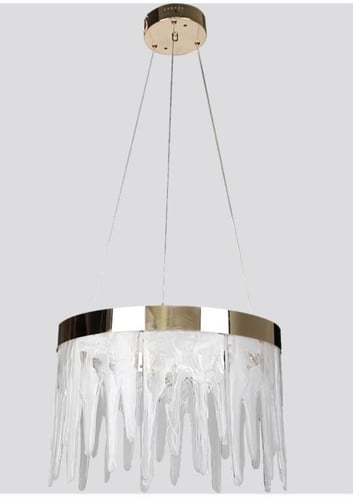 ثريا مودرن ذهبي فاخر لون الإنارة أصفر 55 واط قطر 6...