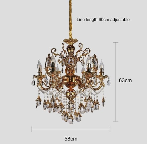 ثريا شمعدان ذهبي فاخر قطر 63 سم