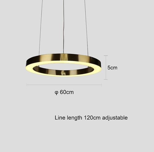 نجف مودرن ذهبي مع لون إنارة أصفر 36 واط قطر 50 سم