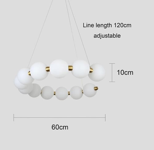 نجف مودرن ذهبي الإنارة 3 إضاءات قطر 60 سم 20 واط