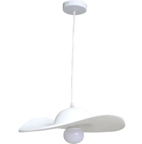 نجف مودرن أبيض على شكل قبعة مقاس القطر 40سم