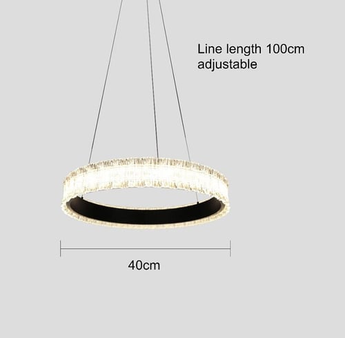 ثريا مودرن أسود مع لون إنارة أصفر 30 واط قطر 40 سم