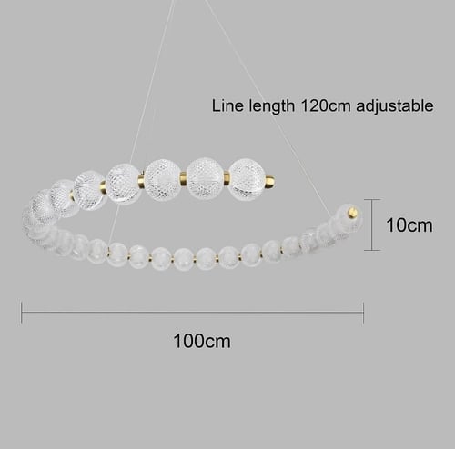 ثريا مودرن ذهبي لون الإنارة 3 إضاءات قطر 100 سم 42...