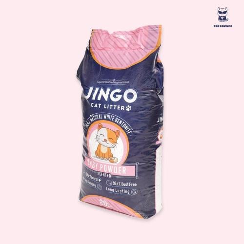 رمل قطط 20 لتر جينغو | برائحة البودر