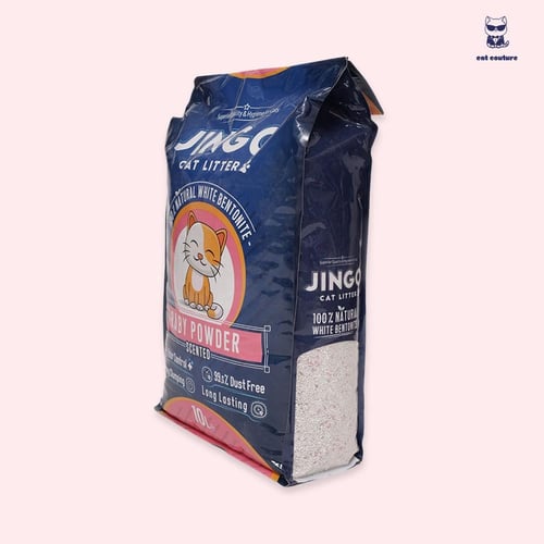 رمل قطط 10لتر جينغو | برائحة البودر