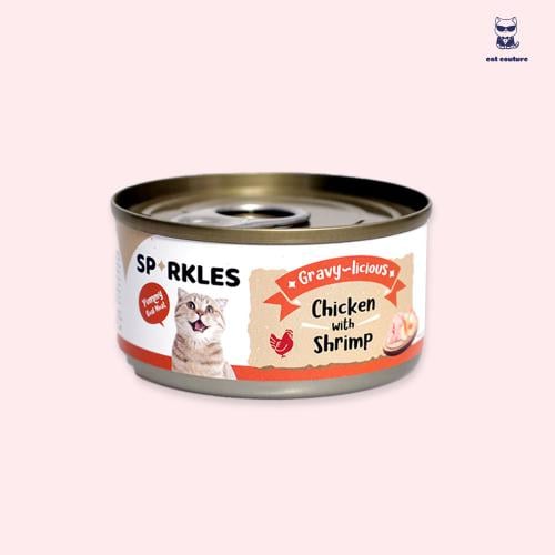 أكل قطط رطب | 80 جرام سباركلز دجاج مع ربيان