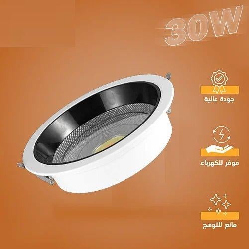 كشاف 20 سم سبوت لايت مانع للتوهج 30 واط المنيوم