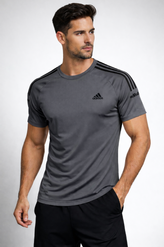 تيشيرت أديداس رجالي لون رمادي
