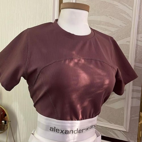 تيشيرت اليكساندر باللون العنابي