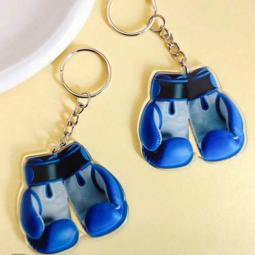 ميداليه مفاتيح شكل قفازات بوكسينق لون ازرق