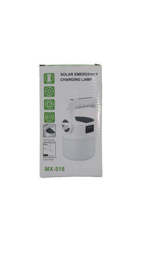 SOLAR EMERGENCY CHARGING LAMP MX-518, WITHOUT DELI...