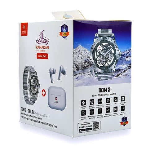 Swiss Military by Chrono Dom 2 + Delta 3, Silver M...