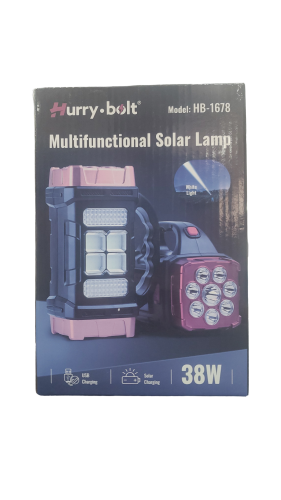HURRY.BOLT MULYIFUNCTIONAL SOLAR LAMP, 38W, WITOUT...
