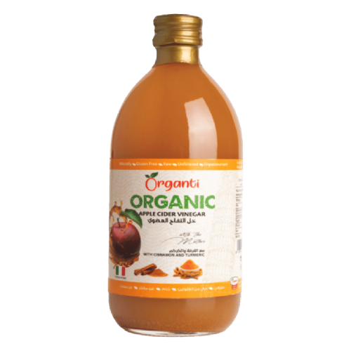 خل التفاح العضوي مع القرفة والكركم – 500 مل | أورج...