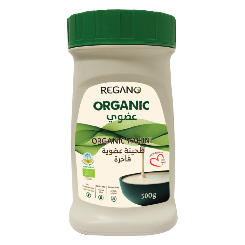 طحينة عضوية (طبيعي 100%) – 500 جم | ريجانو