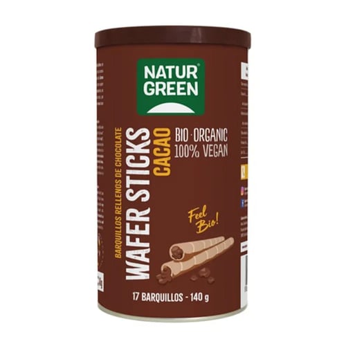 Naturgreen أصابع ويفر عضوية بالكاكاو مقرمشة 140 جم