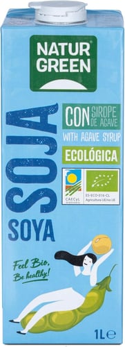 NaturGreen حليب الصويا بالأغاف والكالسيوم بنكهة نا...