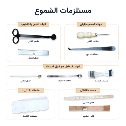 ادات صنع الشموع-12 قطعه