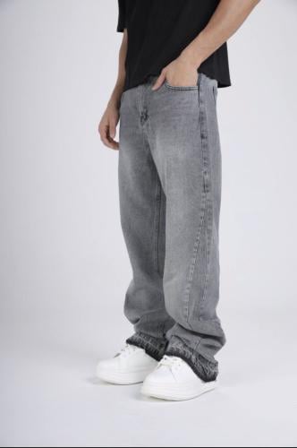 Gray wide leg