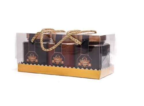 ثلاث علب 500 ملي عسل سمر - عسل سدر - عسل طلح