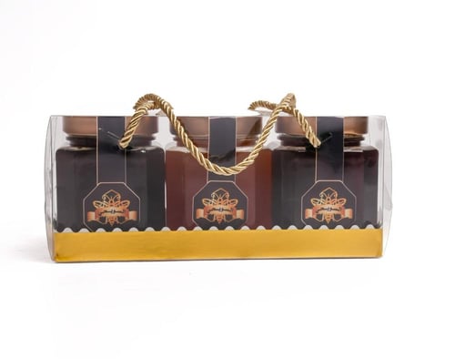 ثلاث علب 500 ملي عسل سمر - عسل سدر - عسل طلح