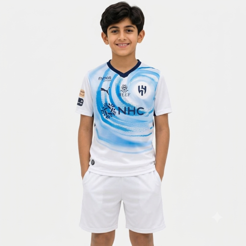 تيشيرت الهلال الاحتياطي ولادي الجديد لموسم 2027 (أ...