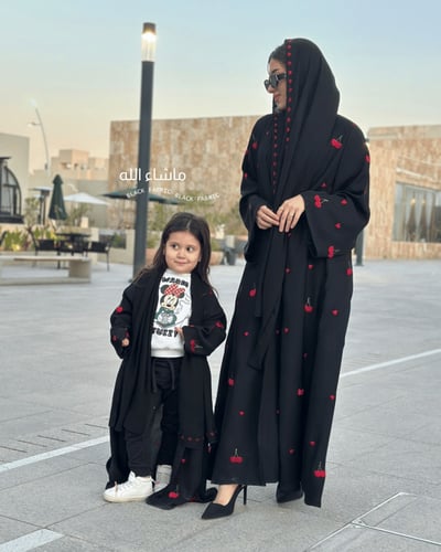 عباية ماتشي ماتشي كرزة #F008