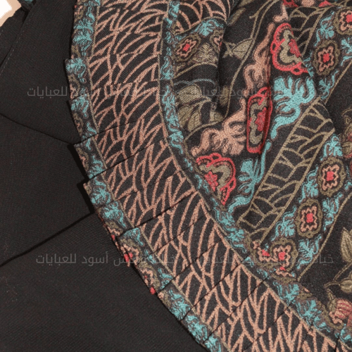 شال كشميري اسود مبطن