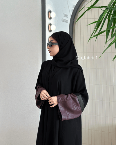 عباية إنترنت ب أكمام عنابي