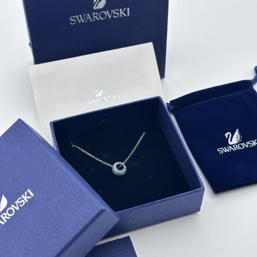 سلسال سوارفسكي ستيل دائري ازرق