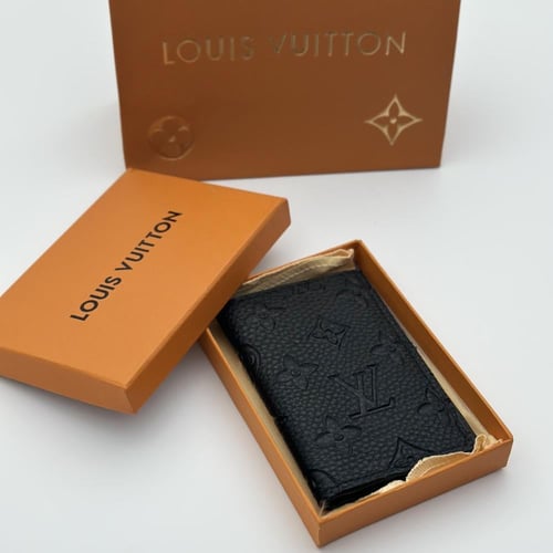 محفظة وميدالية لويس فيتون اسود مطفي