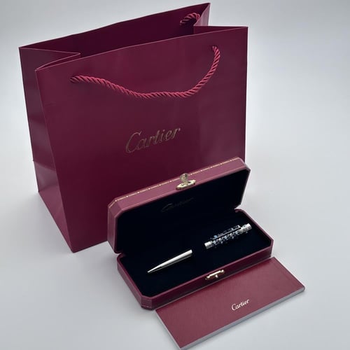 قلم كارتير فضي فص تيفني