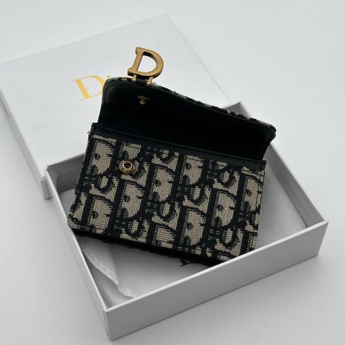 محفظة ديور قماش كحلي