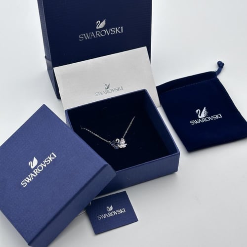 سلسال سوارفسكي ستيل توين فضي واسود